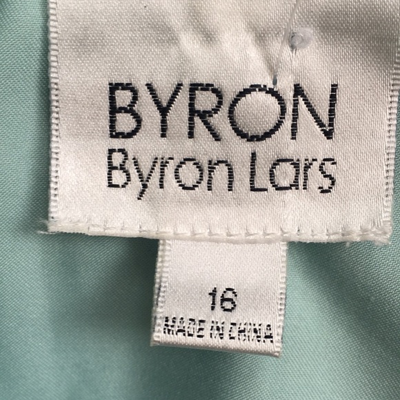 BYRON BYRON LARS MINT TWIST FRONT DRESS SHIRT SIZE 16 EUC - Picture 7 of 11